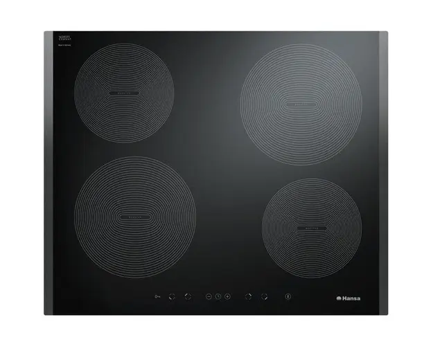 Plita incorporabila Hansa BHI68308, Electric, 4 Arzatoare, Timer, Touch Control, Negru