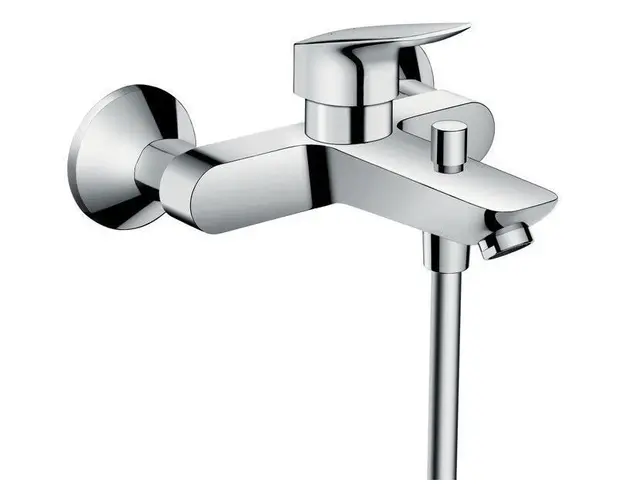 Baterie baie cada Hansgrohe Logis,montare pe perete,suprafata cromata-71400000
