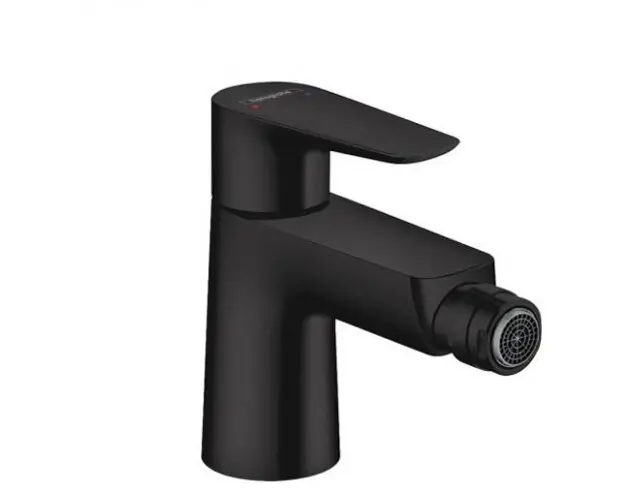 Baterie bideu monocomanda cu ventil pop-up, negru mat, Hansgrohe Talis E