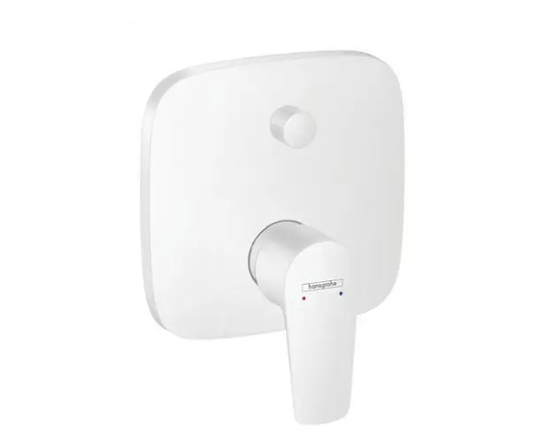 Baterie cada dus monocomanda, montaj incastrat, alb mat, Hansgrohe Talis E