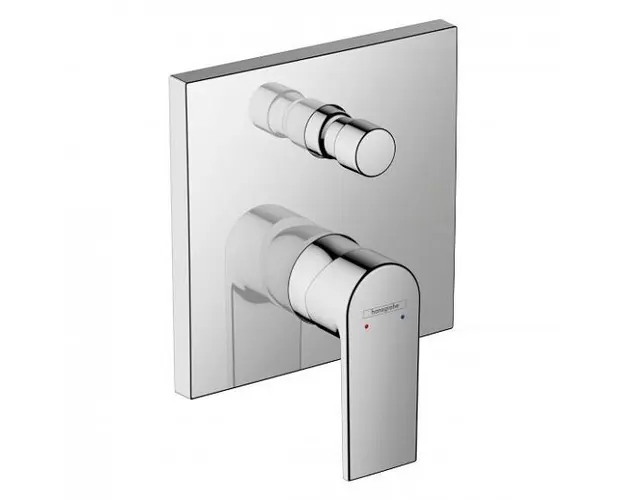 Baterie de dus monocomanda incastrata, cu 2 iesiri, crom, Hansgrohe Vernis Shape