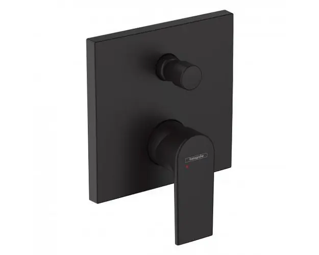 Baterie de dus monocomanda incastrata, cu 2 iesiri, negru mat (matt black), Hansgrohe Vernis Shape