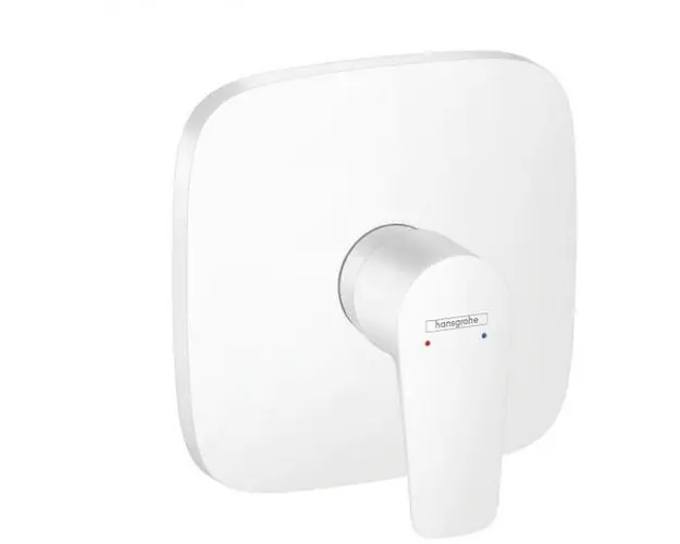 Baterie dus monocomanda, montaj incastrat, alb mat, Hansgrohe Talis E