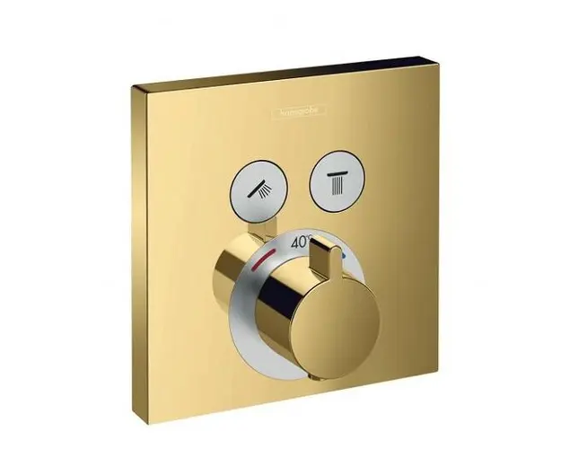 Baterie dus termostatata, montaj incastrat, auriu lucios, Hansgrohe Select