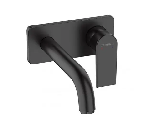 Baterie lavoar cu montaj incastrat, negru mat (matt black), Hansgrohe Vernis Shape