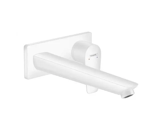 Baterie lavoar monocomanda cu montaj incastrat, alb mat, Hansgrohe Talis E