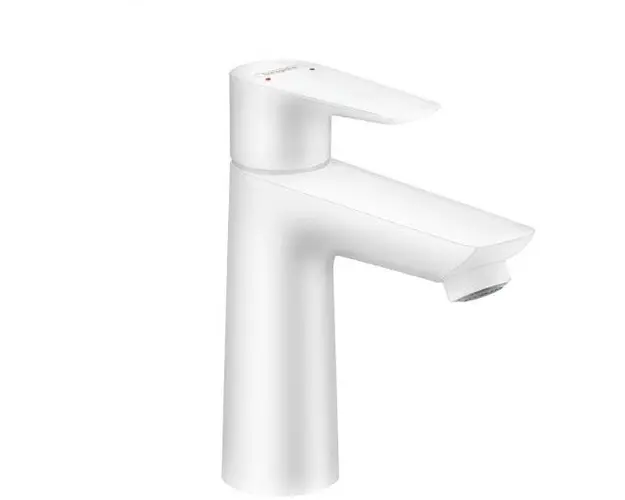 Baterie lavoar monocomanda cu ventil pop-up, alb mat Hansgrohe Talis E