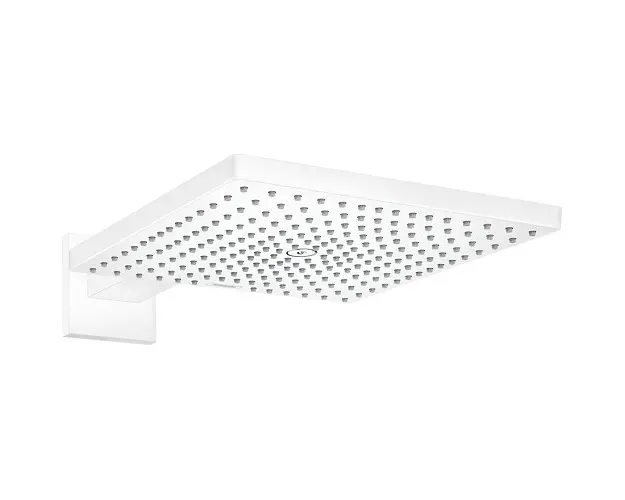 Para de dus fixa cu brat, alb mat, Hansgrohe Raindance E 300 1 jet