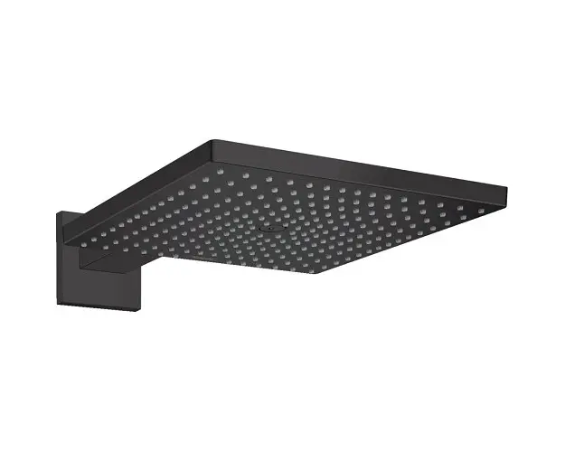 Para de dus fixa cu brat, negru mat, Hansgrohe Raindance E 300 1 jet