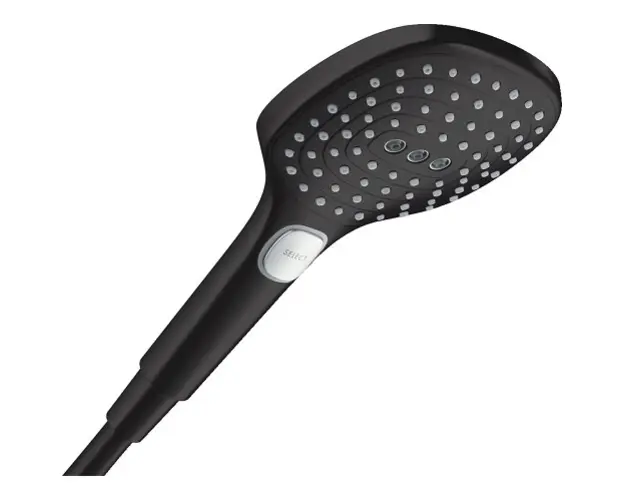 Para de dus mobila cu 3 jeturi, negru mat, Hansgrohe Raindance Select E 120