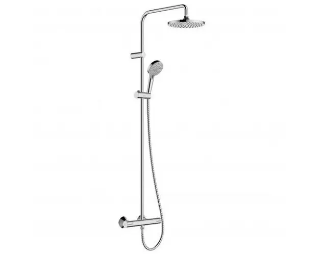 Sistem de dus fix si mobil cu baterie termostat, crom, Hansgrohe Vernis Blend