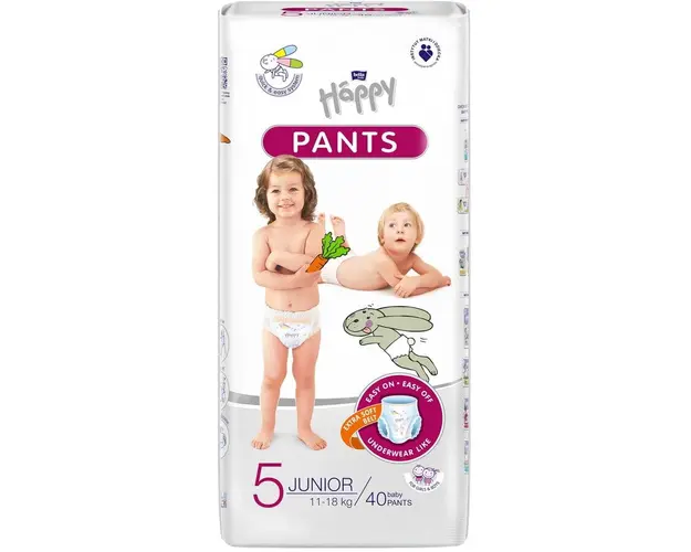 Scutece-chilotel Happy Pant Junior 5, 11-18 kg, 40 buc