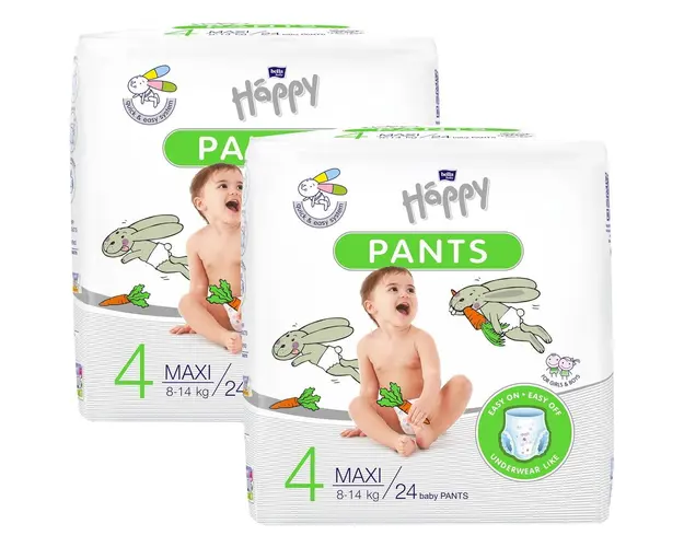 Scutece-chilotel Happy Pants Maxi, 8-14 kg, 24 buc
