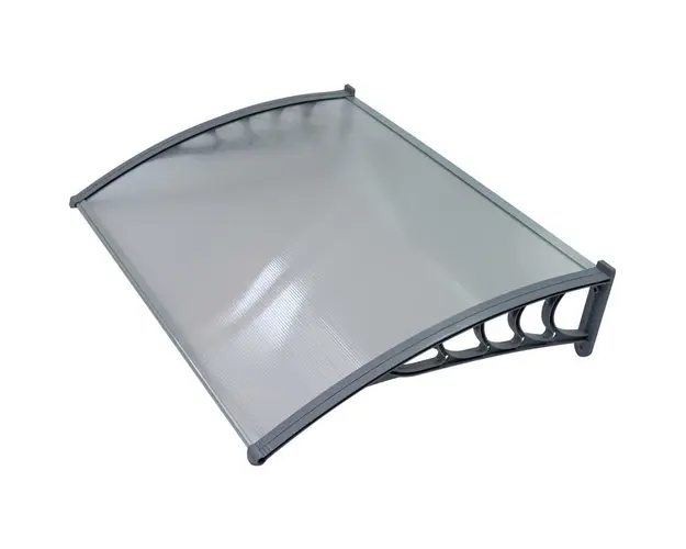 Copertina policarbonat, transparent, brate sustinere gri, 120x90 cm