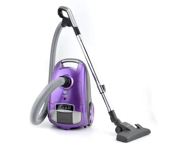 Aspirator cu sac Heinner HVC-VBS750PP, putere 750W, putere de aspirare: 200W, sac textil 2.5 L, putere variabila cu indicator LED, Mov