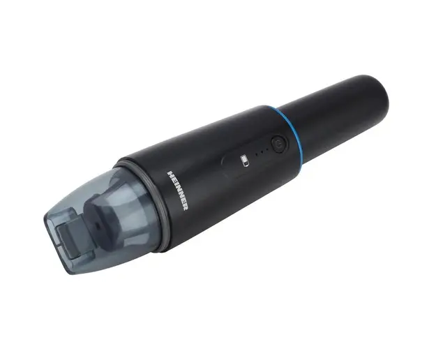Aspirator de mana Heinner Blackstone HHVC-D7.2BK, 70 w, acumulator li 7.2v, putere absorbtie 5 kpa, indicator led, capacitate recipient praf 50 ml, autonomie 12 min, durata incarcare 3 ore, adaptor USB, accesorii perie 2 in 1, negru