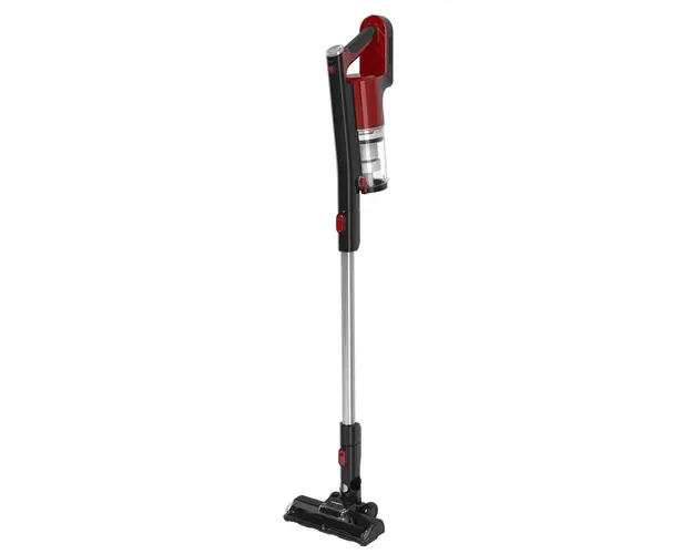 Aspirator vertical Heinner HSVC-M21.6RD, 150 W, acumulator li 21.6v, filtrare ciclonica, 2 viteze, capacitate: 0.5l, autonomie max 30 min, accesoriu montare perete, rosu