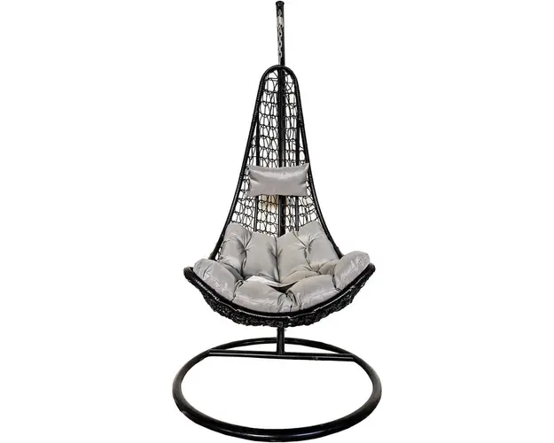 Balansoar Heinner Elda, ratan sintetic, gri, 80x102x124/195cm