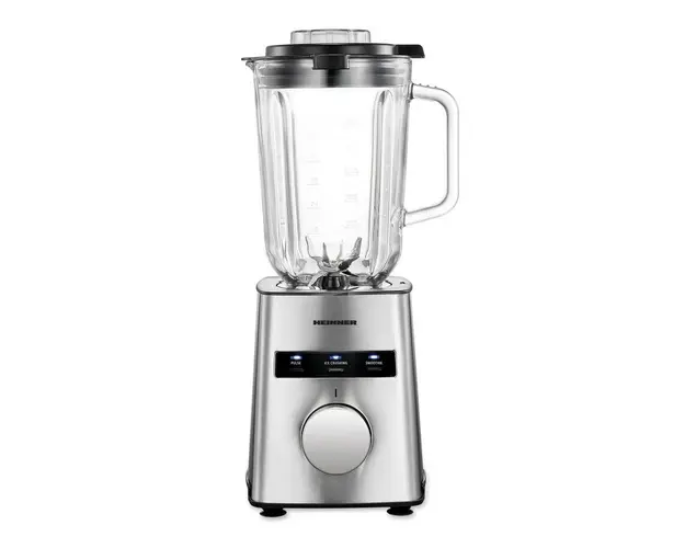 Blender de masa Heinner Avallon 800 HBL-HE800SS, 800W, functii: zdrobirea ghetii, Smoothie, Pulse, bol din sticla 1.5L, lame din otel inoxidabil, carcasa din inox, Argintiu