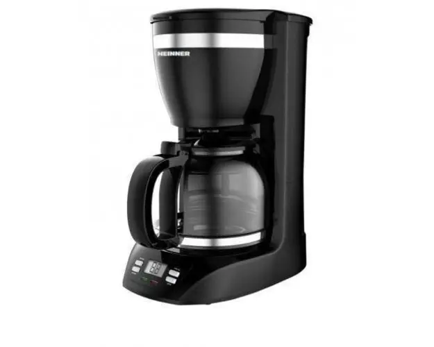 Cafetiera digitala Heinner Savory HCM-1100D, 900 W, 1.5 l, Timer, Anti-picurare, Display LCD, Negru