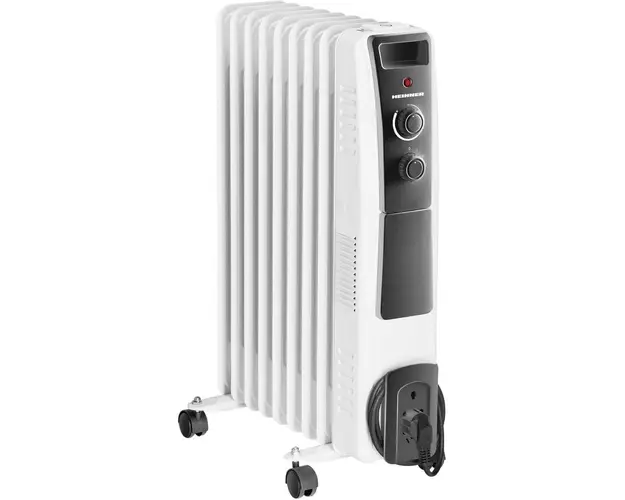 Calorifer electric cu ulei Heinner HOH-Y09WB, 2000 W, 9 elementi, protectie supraincalzire, termostat reglabil, alb