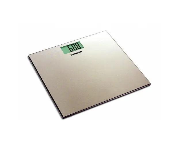 Cantar de baie Heinner HBS-180SSGD, 180kg, platforma din inox colorat, 30 x 30 cm, display LCD, gold