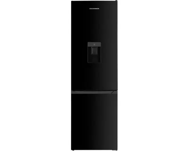 Combina frigorifica Heinner HC-HM260BKWDE++, Clasa E, 260l, dozator apa, iluminare LED, Usi reversibile, H 180cm, Negru