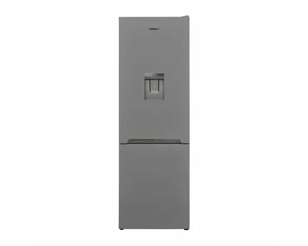 Combina frigorifica Heinner HC-V2701SWDE++, 268L, clasa E, H 170cm, iluminare LED, dozator apa, argintiu
