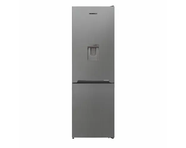 Combina frigorifica Heinner HCNF-V291XWDE++, 294 l, Clasa E, No Frost, Display interior, Dozator apa, Freezer Shield, Iluminare LED, Control electronic, H 186 cm, Inox