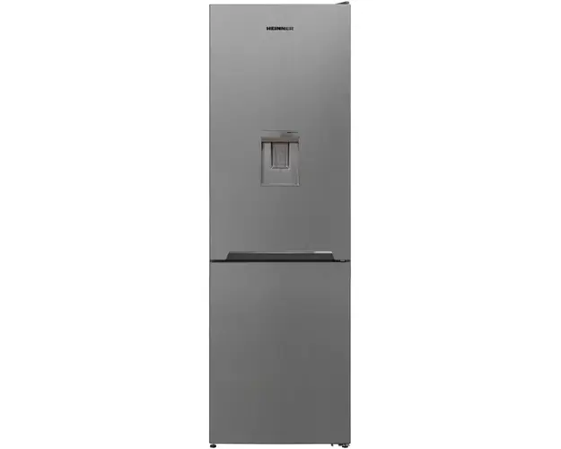 Combina frigorifica Heinner HCNF-V291XWDF+, 295l, Full No Frost, Dozator de apa, Functie super congelare, Clasa F, 186 cm, Argintiu