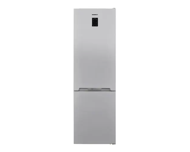 Combina frigorifica Heinner HCNF-V366SE++, 366 l, No Frost, Clasa E, Display, Control electronic, Iluminare LED, Alarma usa deschisa, H 201 cm, Argintiu