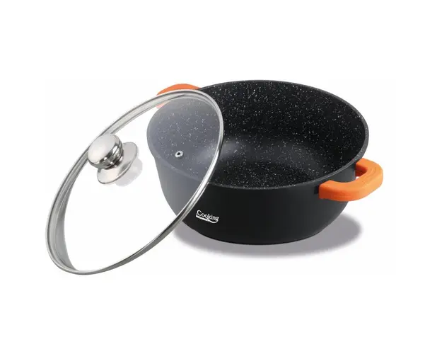 Cratita aluminiu turnat +capac, 16x7.5 cm, 1.2 L, Inductie, DARK LINE