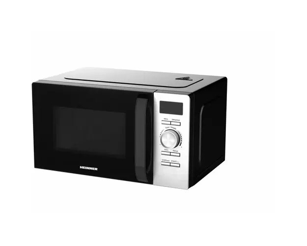 Cuptor cu microunde Heinner HMW-D2060BK, 20 l, 700 W, Control digital, Display LED, Timer, Negru/Inox