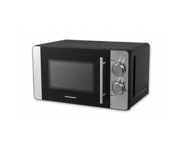 Cuptor cu microunde HMW-20MBKSS, 20 l, 700 W, Mecanic, Timer