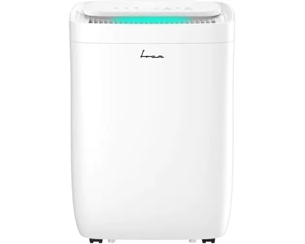 Dezumidificator Fram FDU-M12, Capacitate 12L/24H, Rezervor: 1.6L, Control Wi-Fi, Super Ionizare, filtru HEPA 13, Timer 24H, Autorestart, alb