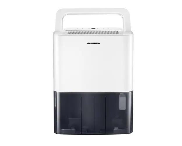 Dezumidificator Heinner HDU-M10, 10L/24h, control electronic, auto-restart, auto-oscilare, auto-dezghetare, timer 24h, 2.1L, maner, alb
