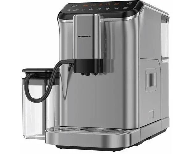 Espressor automat Heinner Genesis HEMA-D20DGREY, 1350W, 20 bar, recipient lapte, capacitate rezervor apa 1.5L, capacitate compartiment boabe 190g, Gri