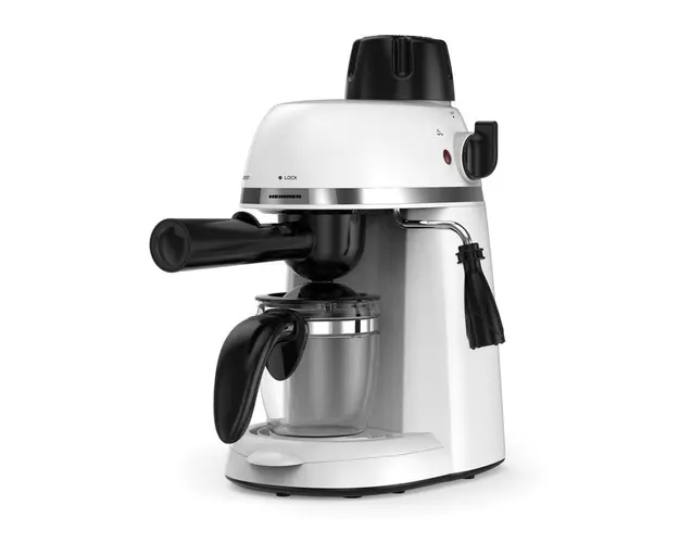 Espressor Heinner HEM-350WH, Putere 800 W, 3.5 bar, Filtru din inox, Capacitate rezervor 240 ml, Alb