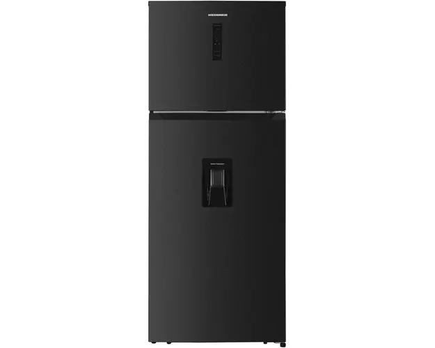 Frigider cu doua usi Heinner HF-HM413NFDXWDE++, 413 l, Full No Frost, Clasa E, Compresor Dual Inverter, Dozator de apa, Display, Blocare acces copii, H 178 cm, Inox antracit