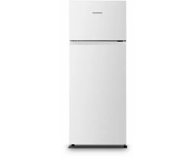 Frigider cu doua usi Heinner HF-HS205E++, 206 L, Clasa E, Control mecanic, Iluminare LED, H 143 cm, Alb