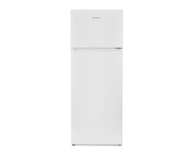Frigider cu doua usi Heinner HF-V212E++, 212 l, Less Frost, Clasa E, Control mecanic, Iluminare LED, H 145 cm, Alb