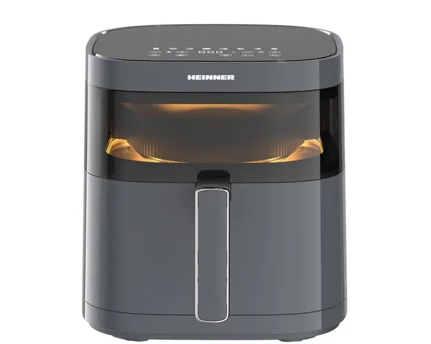 Friteuza cu aer cald HAF-B6GRY17LG, 1700 W, 5.7l, display digital, termostat reglabil 80-200 grade, Gri antracit