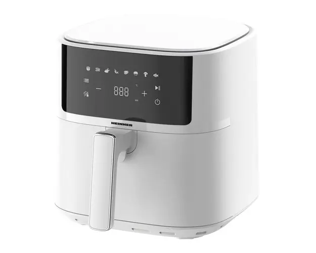 Friteuza cu aer cald HAF-B6WH17SQ, 1700 W, 5.7l, display digital, termostat reglabil 80-200 grade, Alb