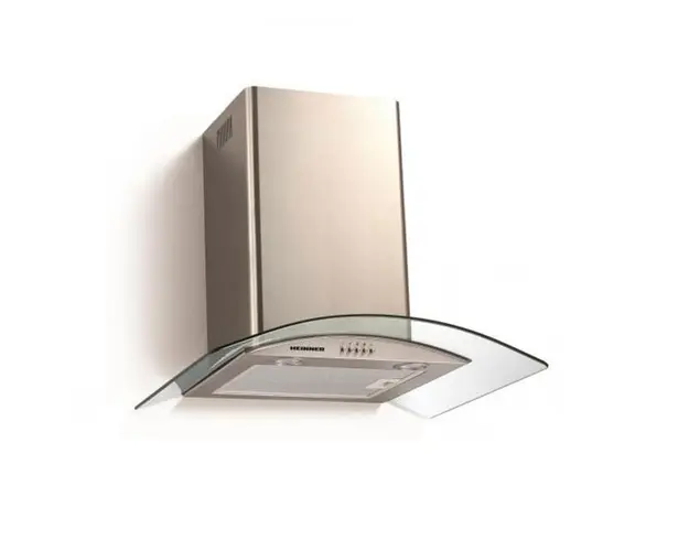 Hota decorativa Heinner DCH-650GX, Putere de absorbtie 610 mc/h, 1 motor, 60 cm