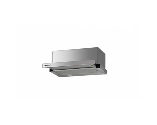 Hota incorporabila telescopica Heinner HTCH-F660IX, Putere de absorbtie 611.79 m3/h, 1 motor, Iluminare LED, 59.5 cm, Inox