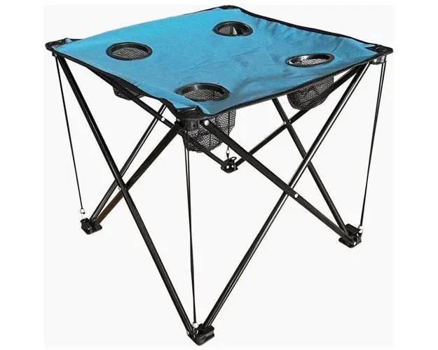 Masa pliabila campingDMP001, 43x48x48 cm, albastru inchis
