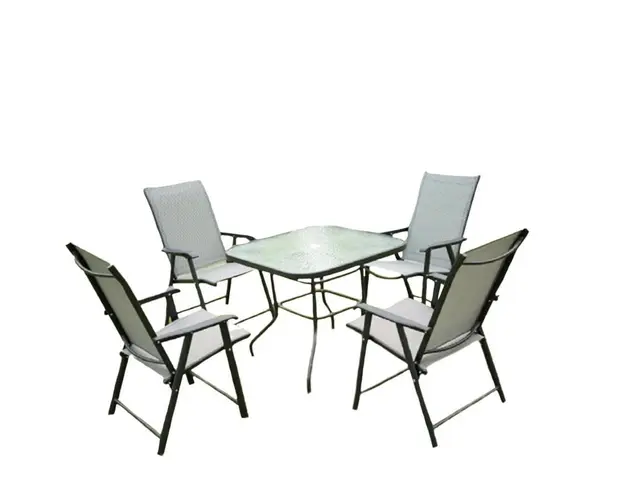 Set mobilier grdina Heinner STMP002, 5 piese, masa + 4 scaune