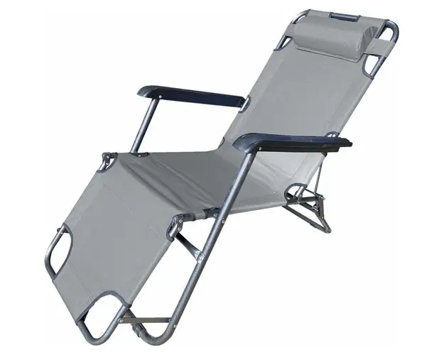 Sezlong DSZG001, Gri, 153x60x79 cm