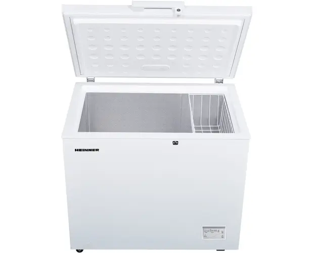Lada frigorifica Heinner HCF-246CNHE++, 246 l, Clasa E, Compresor inverter, Control electronic, Iluminare LED, Functionalitate frigider, Alb