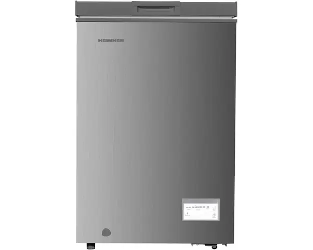 Lada frigorifica Heinner HCF-HM100CSE++, 98 l, Clasa E, Convertibila Frigider/Congelator, Control electronic, Argintiu